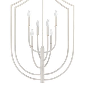 Continuance 26'' Wide 6-Light Pendant - White Coral 4
