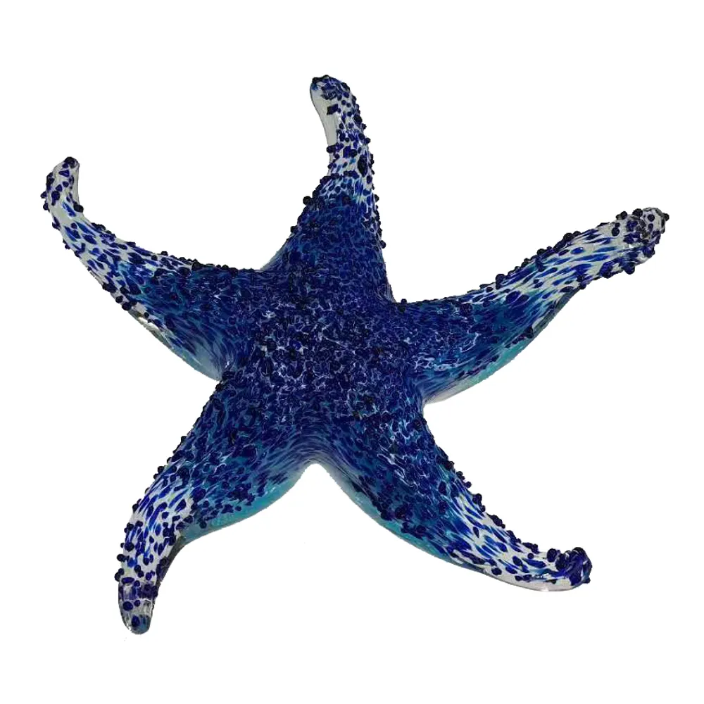 6-3/4" GLASS BLUE SPECK STARFISH 430G