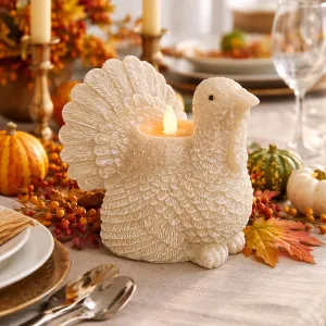 Turkey Shaped Moving Flame LED Candle 5.2x5x5in 2