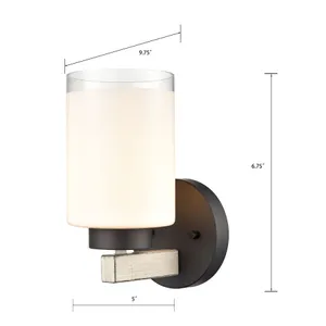Briggs 5'' Wide 1-Light Vanity Light - Black 3