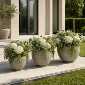 AIDENLEY SET OF 3 GREEN PLANTER 12 (IN) 10