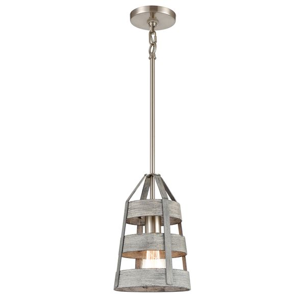 Brigantine 7'' Wide 1-Light Mini Pendant - Weathered Driftwood