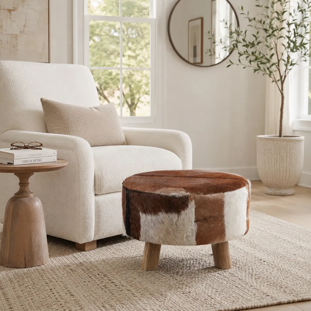 TUCKER TAN OTTOMAN 16 (IN)