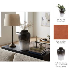 WILSONMOOR WHITE VASE 17 (IN) 9