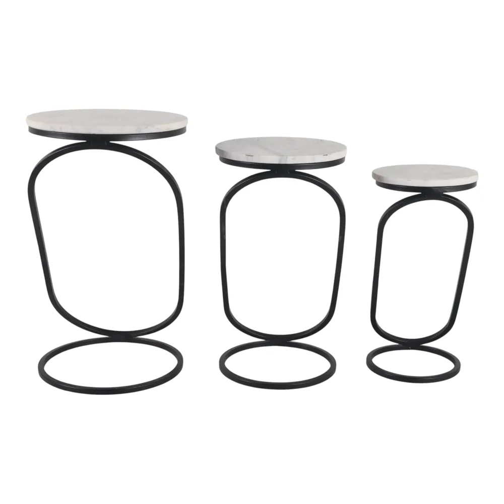 BENTONHAM SET OF 3 WHITE PLANT STANDS 21 (IN)