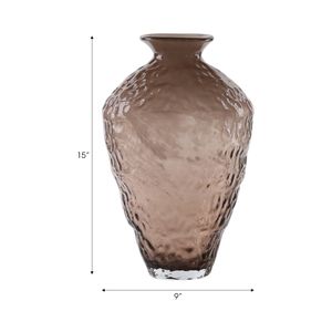 HAROLDHAVEN BROWN GLASS VASE 15 (IN) 7