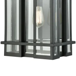 Glass Tower 18'' High 1-Light Outdoor Sconce - Matte Black 4