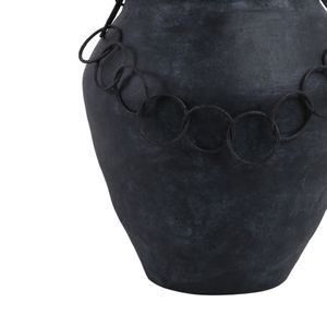TILTONBEACH BLACK VASE 12 (IN) 6