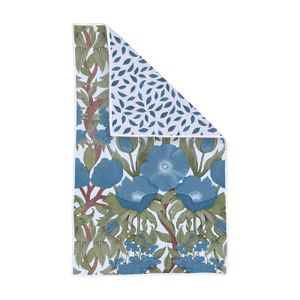 Icelandic Poppies Blue Eco Kitchen Tea Towel 4