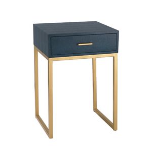 Shagreen Accent Table - Navy 1