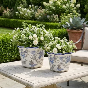 ENOCHFIELD SET OF 2 BLUE PLANTER 10 (IN) 2