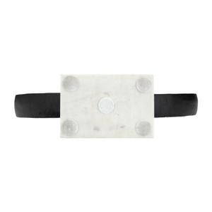 METAL,15" HAND RING ON BASE SCULPT ,BLACK/WHITE 9