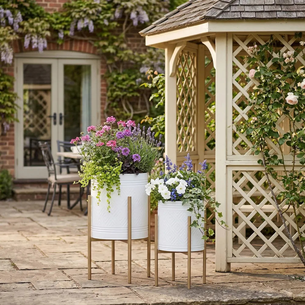 HAYFORDTON SET OF 2 WHITE PLANTER 23 (IN)