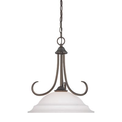 Bella 16″ Wide 1-Light Pendant - Oiled Bronze