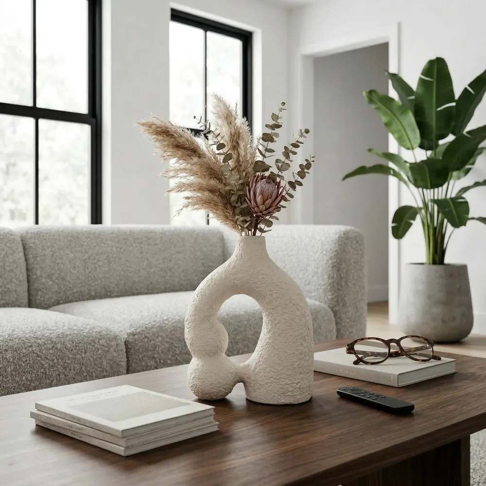 EMMONSHAM WHITE VASE 10 (IN)