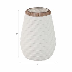 GORTONRUN WHITE VASE 9 (IN) 9