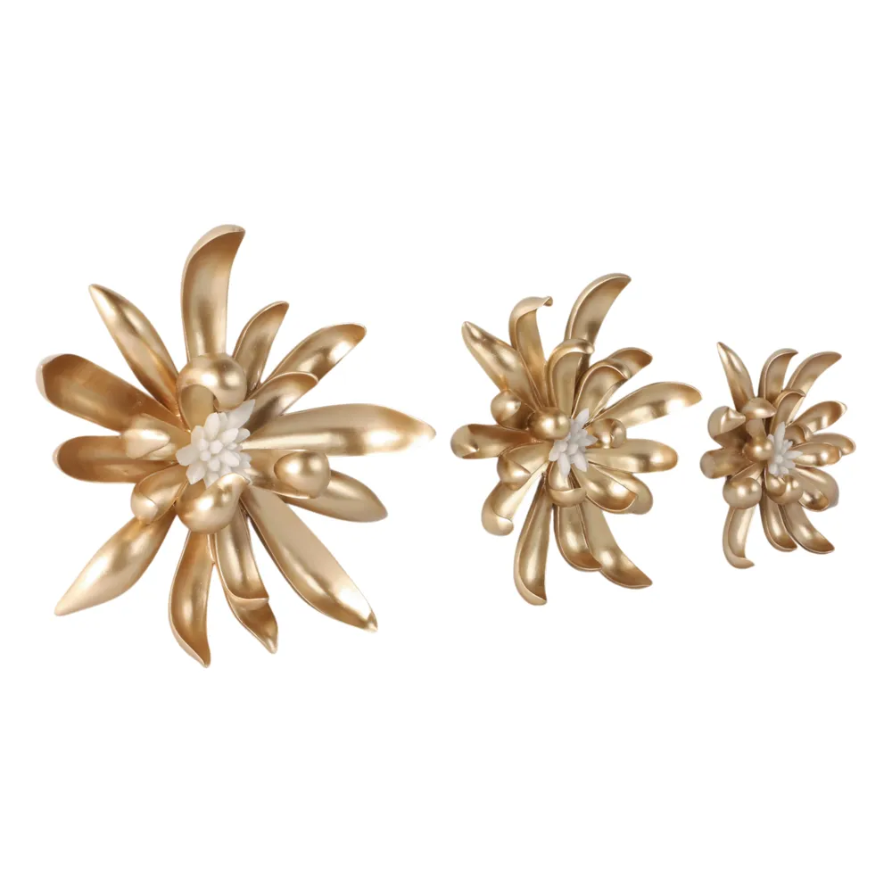 ELLENGROVE SET OF 3 GOLD WALL SCULPTURES 16 (IN)