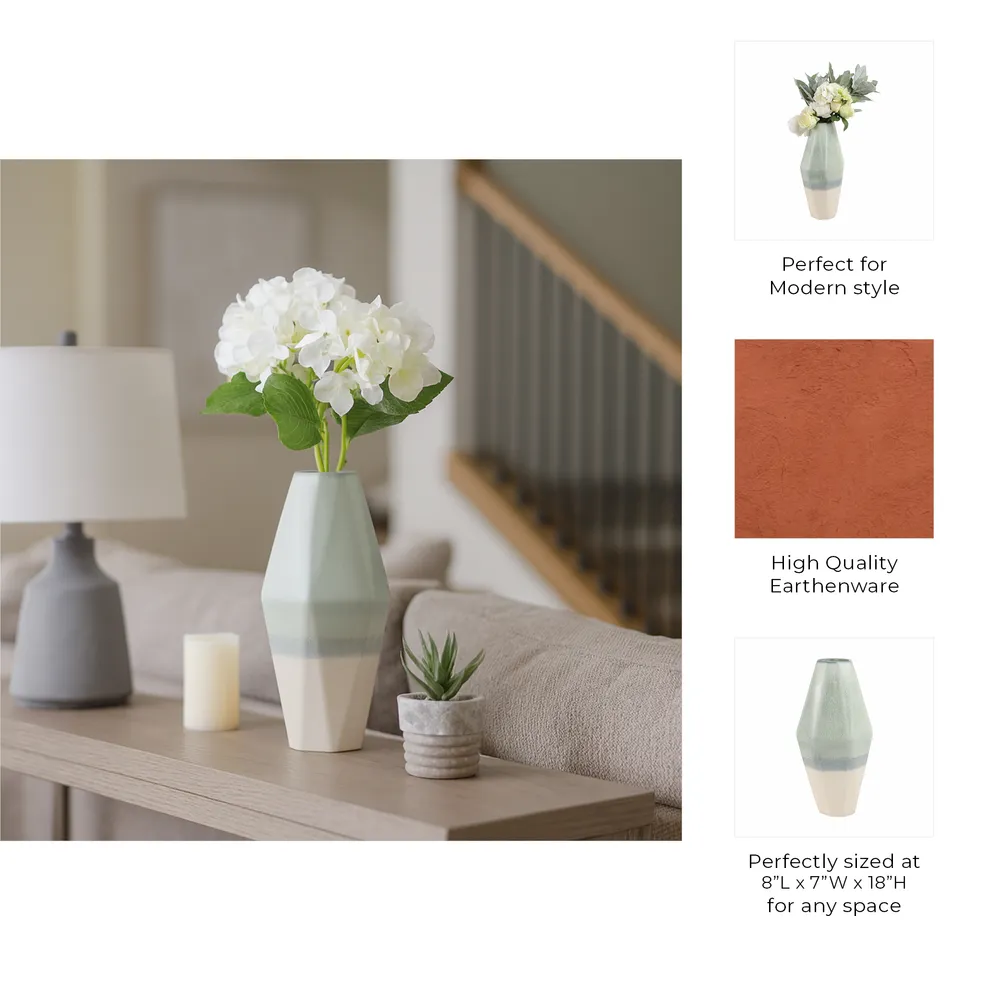 ROMANROSE BLUE VASE 18 (IN)