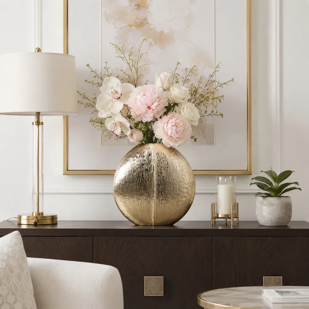 HOLTONMILL GOLD VASE 14 (IN)