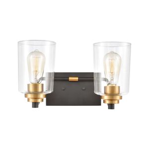 Robins 14'' Wide 2-Light Vanity Light - Matte Black 2