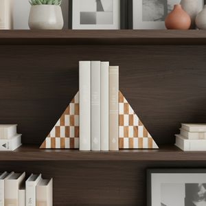 ALECSHAW SET OF 2 IVORY BOOKENDS 7 (IN) 11