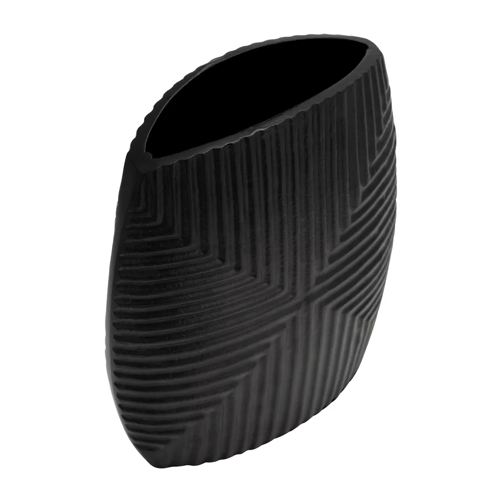 EMMONS BLACK VASE 10 (IN)