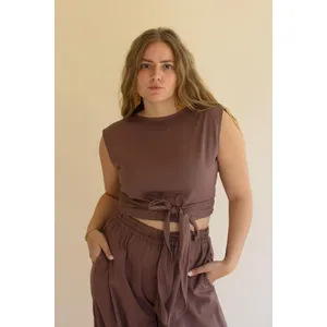 Convertible Wrap Blouse / Mulberry 1