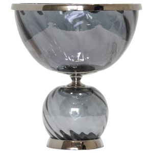 ASPENSIDE GRAY GLASS VASE 11 (IN) 1