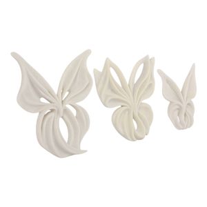CLAYTONPARK SET OF 3 WHITE WALL SCULPTURES 15 (IN) 3