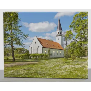 Summer Church Canvas Print 16x20in 1
