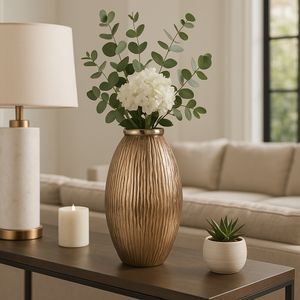 METAL, 18" CANTER LARGE CHAMPAGNE VASE 2