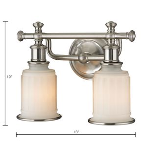 Acadia 13'' Wide 2-Light Vanity Light - Brushed Nickel 2
