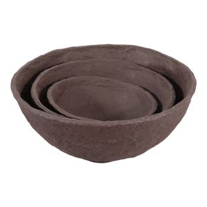 BECKLEY SET OF 3 BROWN BOWLS 10 (IN) 6