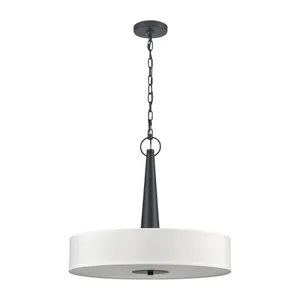 Leo 22″ Wide 4-Light Pendant - Matte Black 2