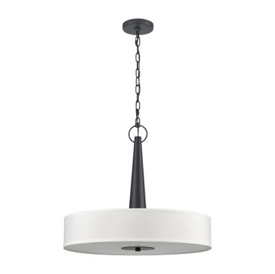 Leo 22″ Wide 4-Light Pendant - Matte Black