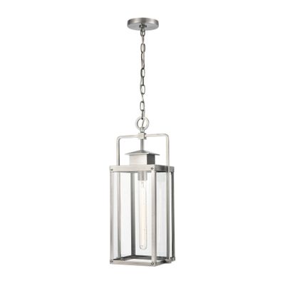Crested Butte 9″ Wide 1-Light Outdoor Pendant - Antique Brushed Aluminum