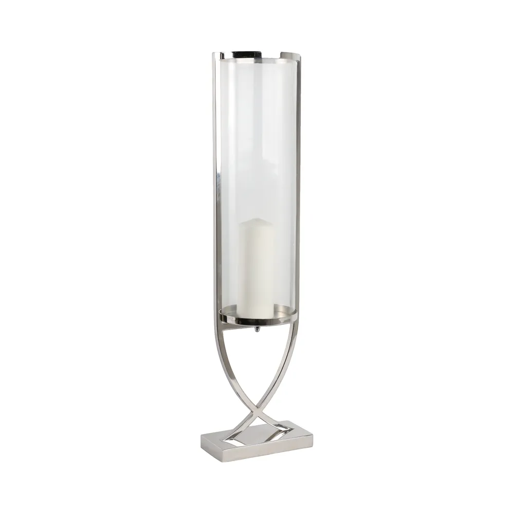 OLIVERHAVEN SILVER CANDLE HOLDER 31 (IN)