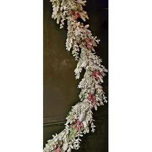 Snowy Cranberry 4ft Garland 1