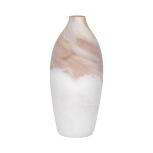 DRAKELEY TAN GLASS VASE 16 (IN) 4
