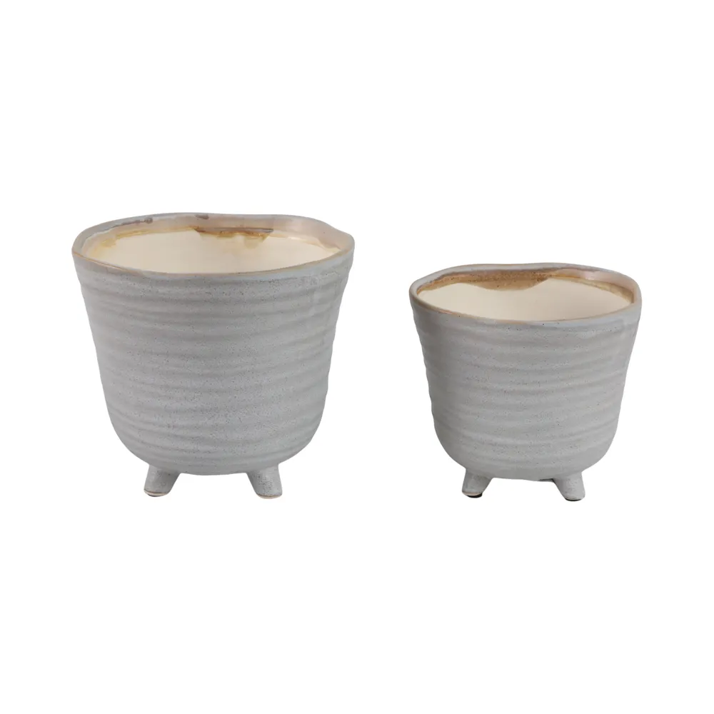 REXDALE SET OF 2 IVORY PLANTER 6 (IN)