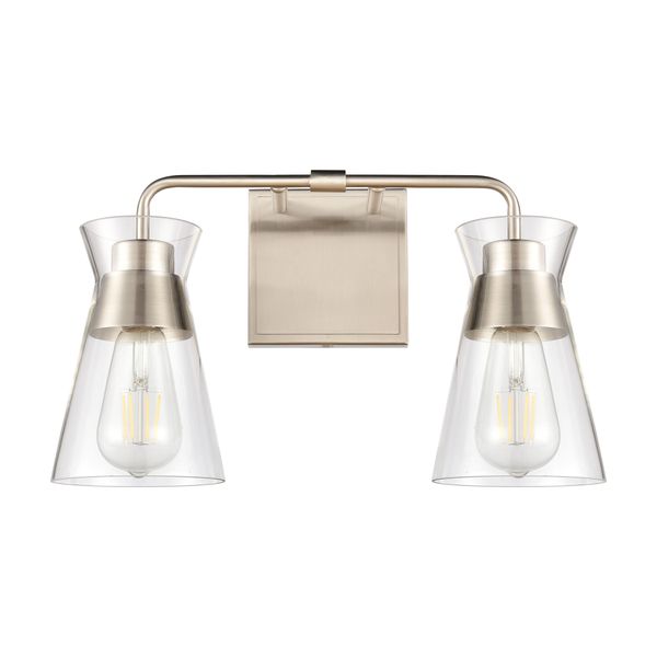 Brookville 15'' Wide 2-Light Vanity Light - Satin Nickel