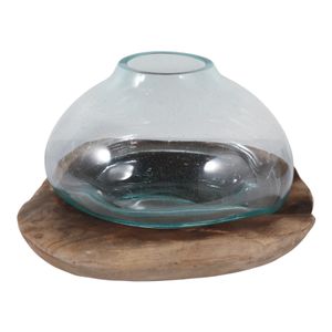 TIPTONWAY BROWN GLASS VASE 12 (IN) 5
