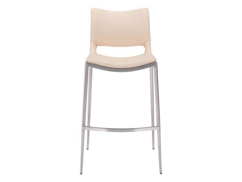 Ace Barstool Light Pink & Silver 4
