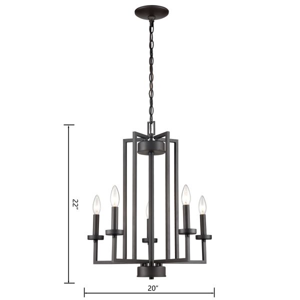 West End 20'' Wide 5-Light Chandelier - Oil Rubbed Bronze