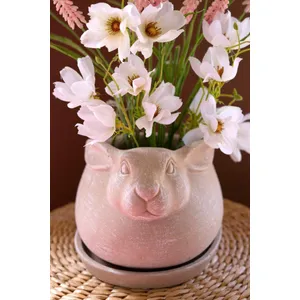Cement Easter Rabbit Planter 1