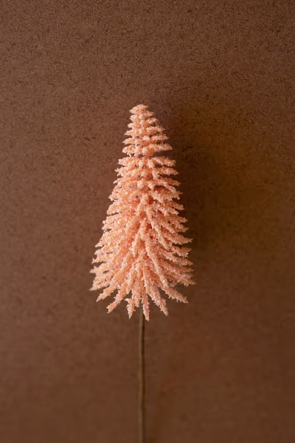 Mini Bottle Brush Trees on a Stem / Pink
