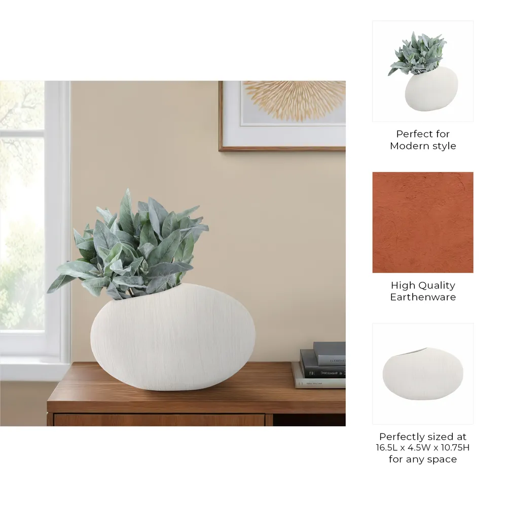 MARCHOLM WHITE VASE 11 (IN)