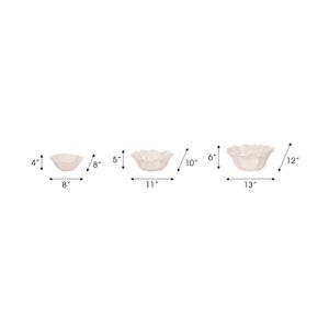 ALECMORE SET OF 3 IVORY BOWLS 6 (IN) 7