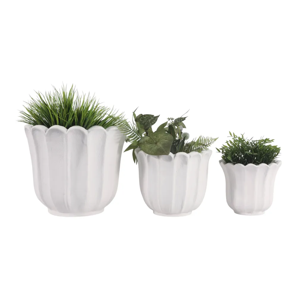 CASPERBROOK SET OF 3 WHITE PLANTER 13 (IN)