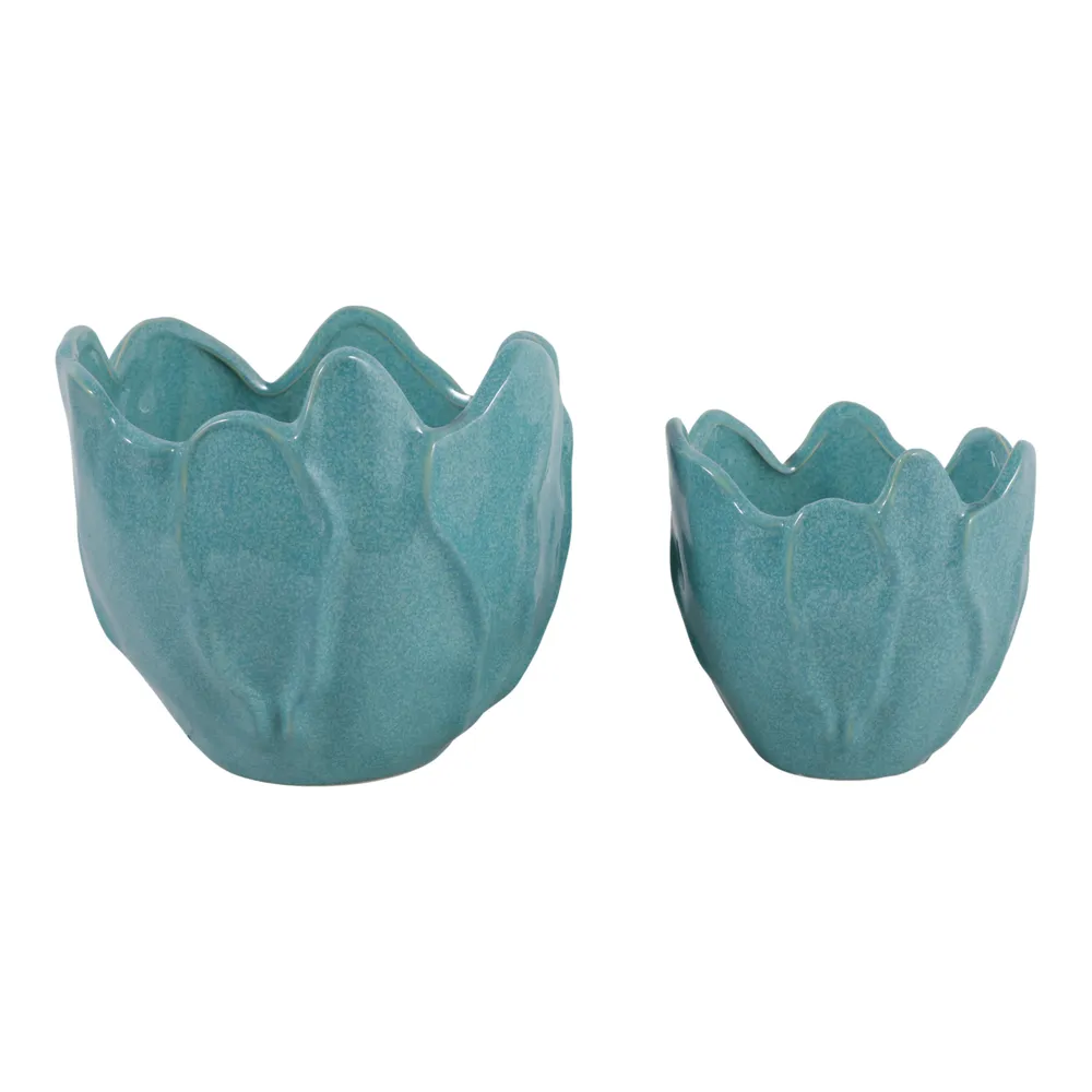 DRYDENRUN SET OF 2 BLUE PLANTER 7 (IN)